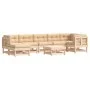 Juego de muebles de jardín 8 pzas y cojines madera maciza de vidaXL, Conjuntos de jardín - Ref: Foro24-3185843, Precio: 749,3...