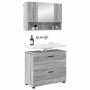 Juego de muebles de baño 2 pcs Gris sonoma 76.5 x 35 x 64 cm