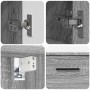 Juego de muebles de baño 2 pcs Gris sonoma 76.5 x 35 x 64 cm