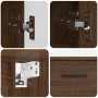 Juego de muebles de baño 2 pcs Marrón roble 76.5 x 35 x 64 cm