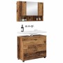 Juego de muebles de baño 2 pcs Madera vieja 76.5 x 35 x 64 cm