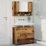 Juego de muebles de baño 2 pcs Madera vieja 76.5 x 35 x 64 cm