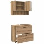 Juego de muebles de baño 2 pcs Roble artisan 76.5 x 35 x 64 cm