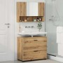 Juego de muebles de baño 2 pcs Roble artisan 76.5 x 35 x 64 cm