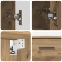 Juego de muebles de baño 2 pcs Roble artisan 76.5 x 35 x 64 cm