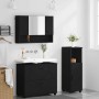 Juego de muebles de baño 3 pcs Negro 76.5 x 35 x 64 cm
