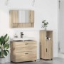 Juego de muebles de baño 3 pcs Roble Sonoma 76.5 x 35 x 64 cm