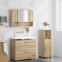 Juego de muebles de baño 3 pcs Roble Sonoma 76.5 x 35 x 64 cm