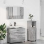 Juego de muebles de baño 3 pcs Gris sonoma 76.5 x 35 x 64 cm