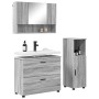 Juego de muebles de baño 3 pcs Gris sonoma 76.5 x 35 x 64 cm