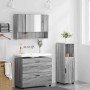 Juego de muebles de baño 3 pcs Gris sonoma 76.5 x 35 x 64 cm