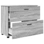 Juego de muebles de baño 3 pcs Gris sonoma 76.5 x 35 x 64 cm