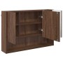 Juego de muebles de baño 3 pcs Marrón roble 76.5 x 35 x 64 cm