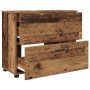 Juego de muebles de baño 3 pcs Madera vieja 76.5 x 35 x 64 cm