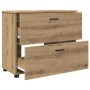 Juego de muebles de baño 3 pcs Roble artisan 76.5 x 35 x 64 cm