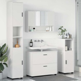 Juego de muebles de baño 4 pcs Blanco 30 x 35 x 192 cm Juego de muebles de baño 4 pcs Blanco 30 x 35 x 192 cm