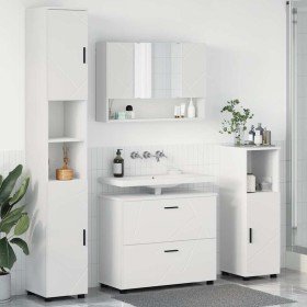 Juego de muebles de baño 4 pcs Blanco 30 x 35 x 192 cm Juego de muebles de baño 4 pcs Blanco 30 x 35 x 192 cm