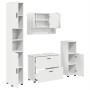 Juego de muebles de baño 4 pcs Blanco 30 x 35 x 192 cm