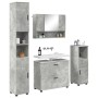 Juego de muebles de baño 4 pcs Gris hormigón 30 x 35 x 192 cm