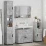 Juego de muebles de baño 4 pcs Gris hormigón 30 x 35 x 192 cm