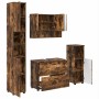 Juego de muebles de baño 4 pcs Roble ahumado 30 x 35 x 192 cm