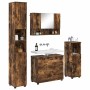 Juego de muebles de baño 4 pcs Roble ahumado 30 x 35 x 192 cm