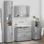 Juego de muebles de baño 4 pcs Gris sonoma 30 x 35 x 192 cm