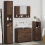 Juego de muebles de baño 4 pcs Marrón roble 30 x 35 x 192 cm