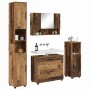 Juego de muebles de baño 4 pcs Madera vieja 30 x 35 x 192 cm