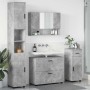 Juego de muebles de baño 4 pcs Gris hormigón 30 x 35 x 192 cm