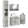 Juego de muebles de baño 4 pcs Gris hormigón 30 x 35 x 192 cm