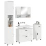 Juego de muebles de baño con cajón 4 pcs Blanco brillante