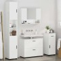 Juego de muebles de baño con cajón 4 pcs Blanco brillante