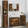 Juego de muebles de baño 4 pcs Roble ahumado 30 x 35 x 192 cm