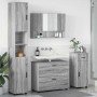 Juego de muebles de baño 4 pcs Gris sonoma 30 x 35 x 192 cm