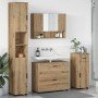 Juego de muebles de baño 4 pcs Roble artisan 30 x 35 x 192 cm