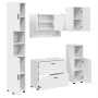 Juego de muebles de baño 5 pcs Blanco 30 x 35 x 192 cm