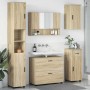 Juego de muebles de baño con cajón 5 pcs Roble Sonoma en Muebles de baño | Comprar online en Foro24