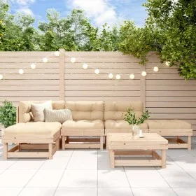 6-teiliges Gartenmöbel-Set und Massivholzkissen von vidaXL, Gartensets - Ref: Foro24-3185892, Preis: 454,79 €, Rabatt: %