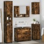 Juego de muebles de baño 5 pcs Roble ahumado 30 x 35 x 192 cm