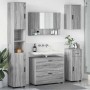 Juego de muebles de baño con cajón con puerta 5 pcs Gris Sonoma en Muebles de baño | Comprar online en Foro24