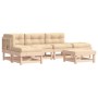 Juego de muebles de jardín 6 piezas y cojines madera maciza de vidaXL, Conjuntos de jardín - Ref: Foro24-3185892, Precio: 460...