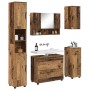 Juego de muebles de baño 5 pcs Madera vieja 30 x 35 x 192 cm