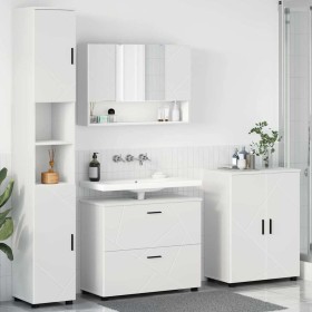 Juego de muebles de baño 4 pcs Blanco 30 x 35 x 192 cm Juego de muebles de baño 4 pcs Blanco 30 x 35 x 192 cm