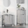 Juego de muebles de baño con cajón con puerta 2 pcs Gris Sonoma en Muebles de baño | Comprar online en Foro24