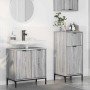 Juego de muebles de baño 2 pcs Gris sonoma 39.5 x 36 x 88 cm