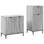 Juego de muebles de baño 2 pcs Gris sonoma 39.5 x 36 x 88 cm