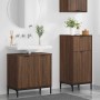 Juego de muebles de baño 2 pcs Marrón roble 39.5 x 36 x 88 cm