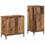 Juego de muebles de baño 2 pcs Madera vieja 39.5 x 36 x 88 cm