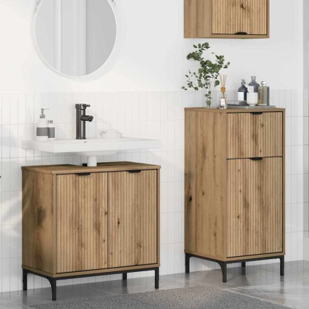 Juego de muebles de baño 2 pcs Roble artisan 39.5 x 36 x 88 cm